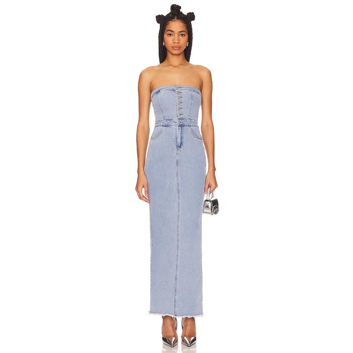 Superdown 【 Natalia Maxi Dress Women Light Wash 】 ドレス レディース