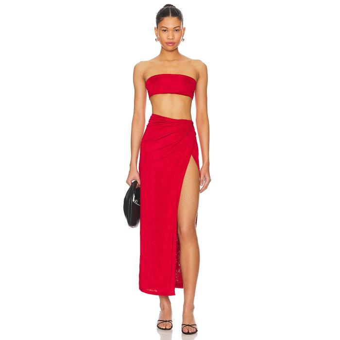 Superdown 【 Karolyna Maxi Skirt Set Women Red 】 レディースファッション ドレス レディース Red 赤・レッド