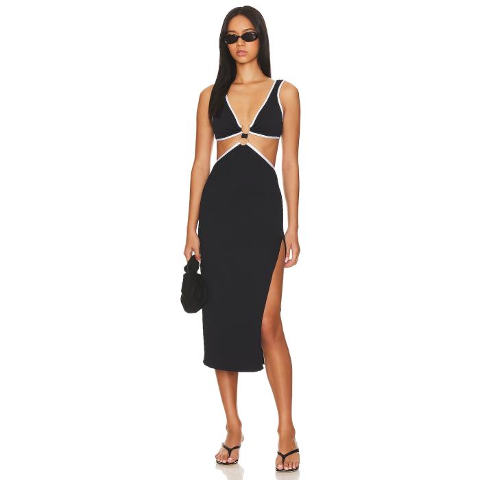 シーフォリー Seafolly 【 Beach Bound Midi Dress Women Black 】 ドレス レディース 黒色 ブラック