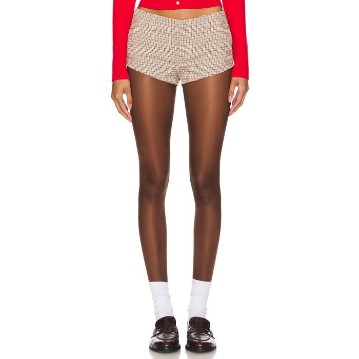 フリーピープル Free People 【 Alessia Micro Short Women Tan & Red Combo 】 Micro ミクロ レディースファッション ボトムス パンツ レディース Red 赤・レッド