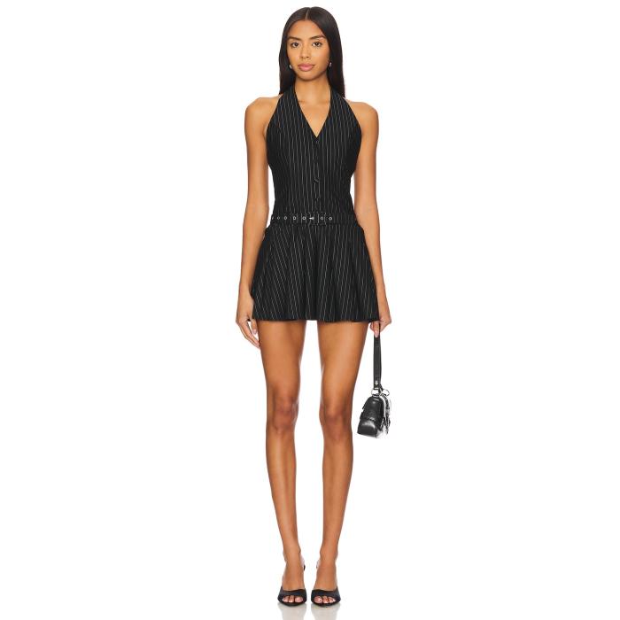 Superdown 【 Net Mini Dress Women Black 】 ネット ドレス レディースファッション ドレス レディース 黒色 ブラック