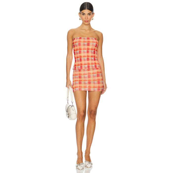 Superdown 【 Amber Skirt Set Women Orange 】 レディースファッション ドレス レディース orange 橙・オレンジ