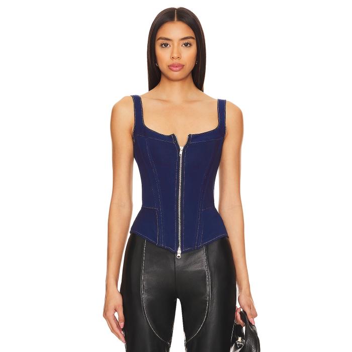 Understated Leather 【 Chevy Bustier Women Dark Denim 】 レディース ジーンズ