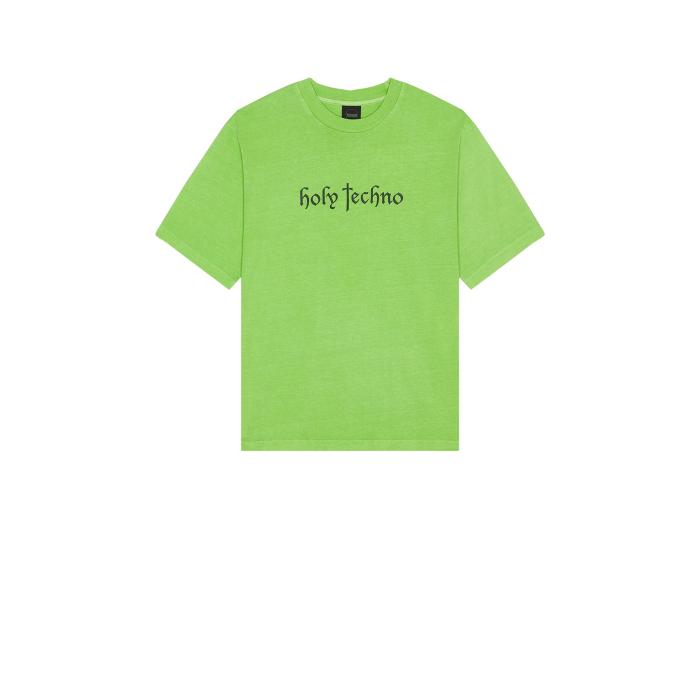 Boiler Room 【 Holy Techno T-Shirt Men Lime Green 】 Tシャツ メンズファッション トップス Tシャツ カットソー メンズ ライム green 緑・グリーン