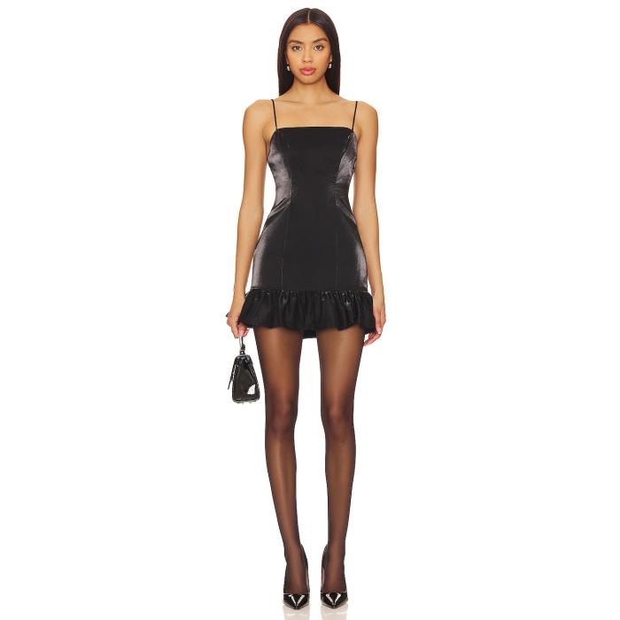 More To Come 【 Ella Ruffle Mini Dress Women Black 】 ドレス レディースファッション ドレス レディース 黒色 ブラック
