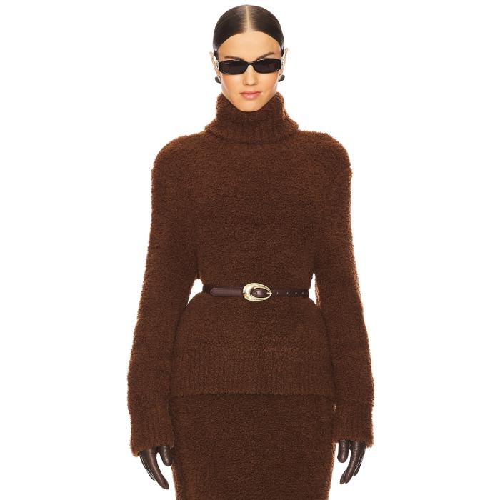 Self-Portrait 【 Fluffy Knit Jumper Women Brown 】 ニット レディースファッション トップス ニット セーター その他 レディース 茶色 ブラウン