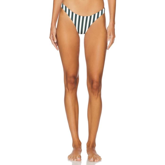 Anemos 【 Eighties High-Cut Bikini Bottom Women Green Vertical Stripe 】 ズボン ボトムス レディースファッション 水着 レディース green 緑・グリーン Stripe ストライプ