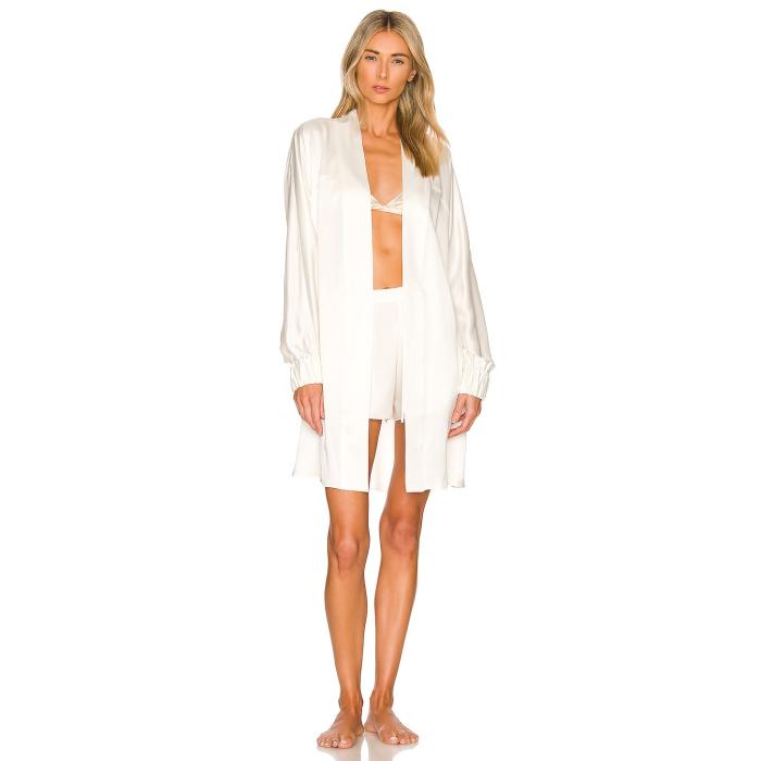 Lunya 【 Washable Silk Robe Women Tranquil White 】 レディース 白いこと 白いこと