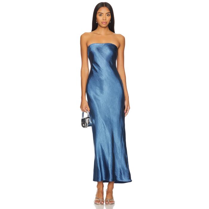 More To Come 【 Emma Strapless Maxi Dress Women Navy 】 ドレス レディース 紺色 ネイビー｜スニケス