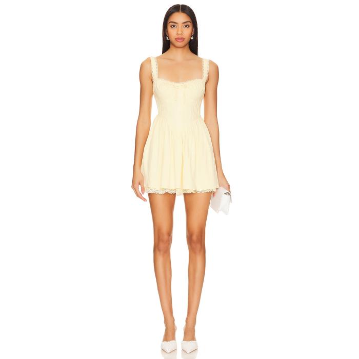 More To Come 【 Zia Mini Dress Women Yellow 】 ドレス レディースファッション ドレス レディース yellow 黄色・イエロー