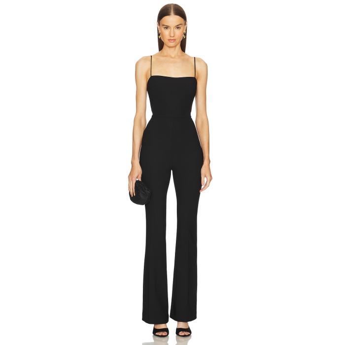 Michael Costello 【 X Revolve Leida Jumpsuit Women Black 】 飛び降りる背広 レディース 黒いこと 黒いこと