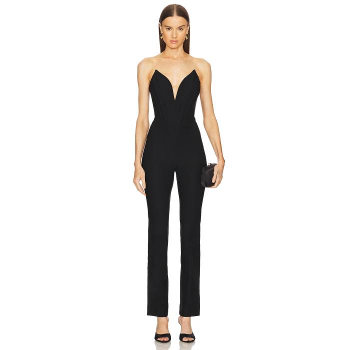 Michael Costello 【 X Revolve Akansa Jumpsuit Women Black 】 ジャンプスーツ レディース 黒色 ブラック｜スニケス