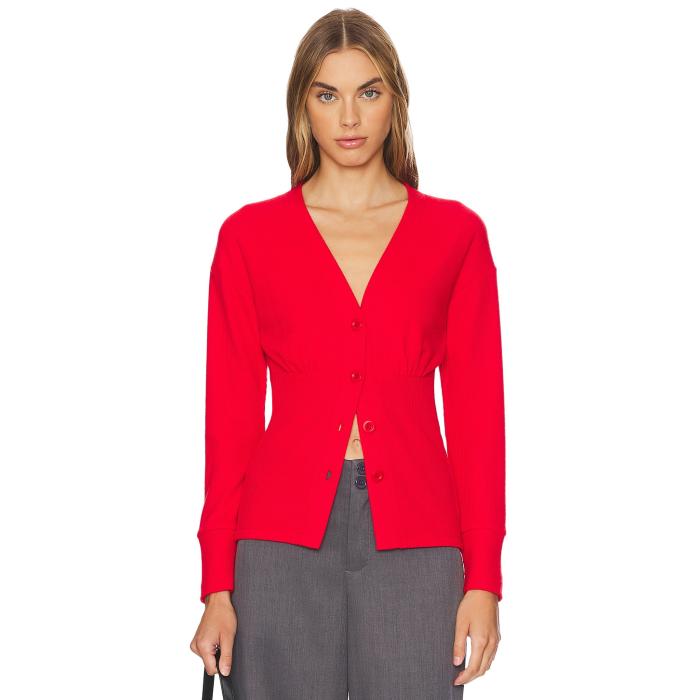 Lna 【 Noel Waffle Cardigan Women High Risk Red 】 ワーヘル ジレー レディース ご機嫌 Red 赤・赤いこと