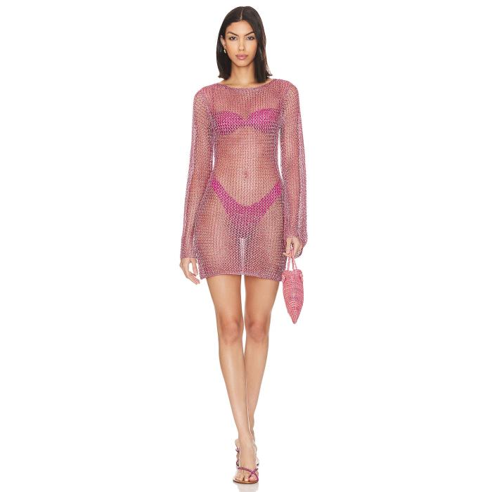 Superdown 【 Gaia Mini Dress Women Pink Metallic 】 ドレス レディース pink ピンク｜スニケス