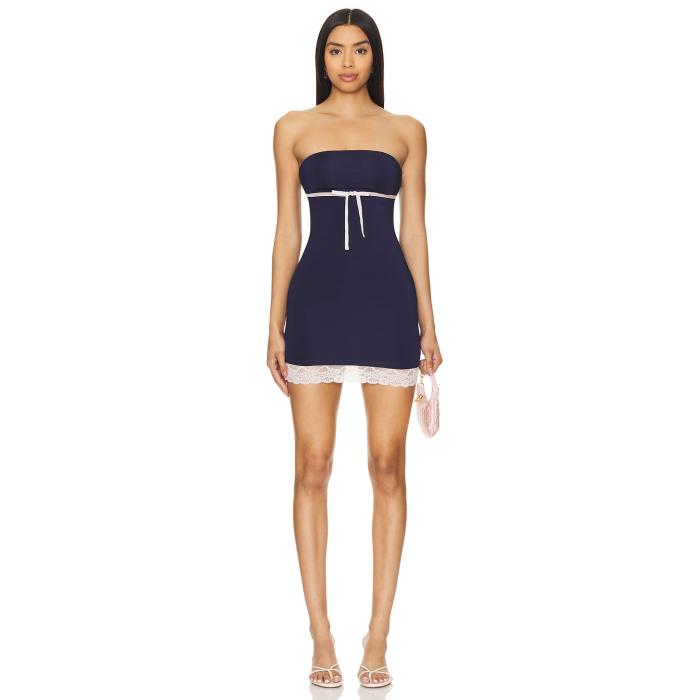 More To Come 【 Cece Strapless Mini Dress Women Navy Multi 】 ドレス レディース 紺色 ネイビー