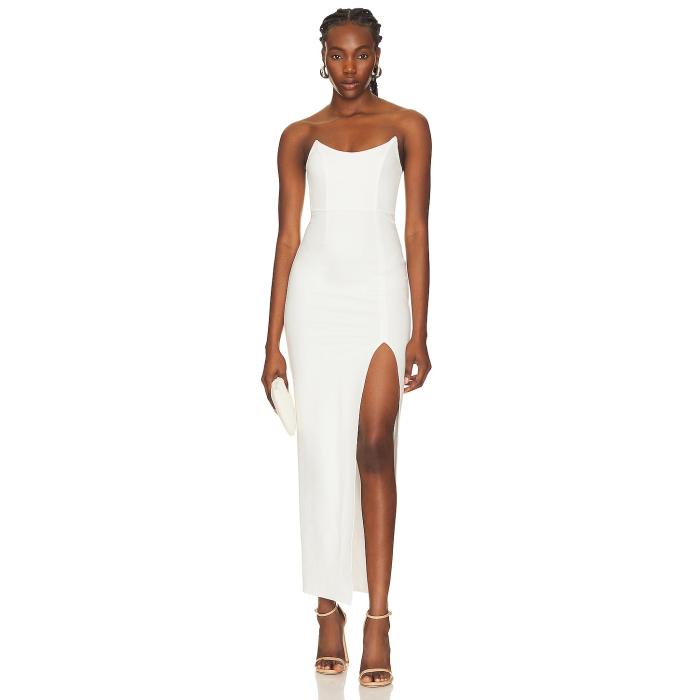 Superdown 【 Ryleigh Strapless Maxi Dress Women White 】 ドレス レディースファッション ドレス レディース 白色 ホワイト