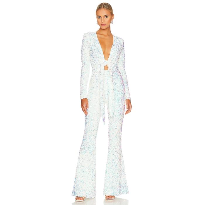 ショウミーユアムームー Show Me Your Mumu 【 Martina Jumpsuit Women Iridescent Sequins 】 飛び降りる背広 レディース