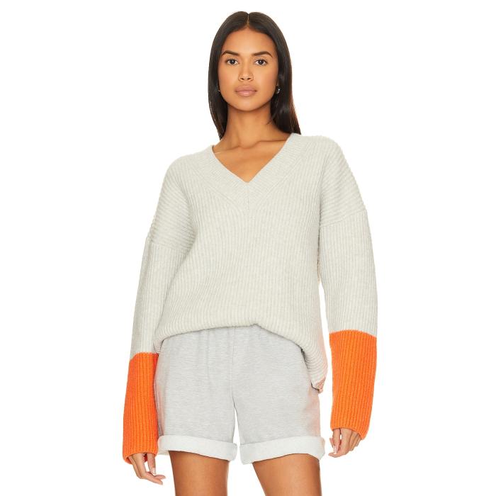 Stitches & Stripes 【 Mason V-Neck Women Grey Multi 】 Vネック レディースファッション トップス ニット セーター その他 レディース 灰色 グレー