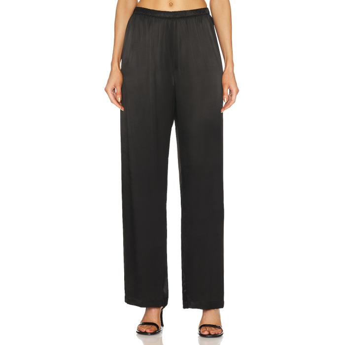 Enza Costa 【 Satin High Waist Wide Leg Women Black 】 サテン ハイ レディース 黒色 ブラック