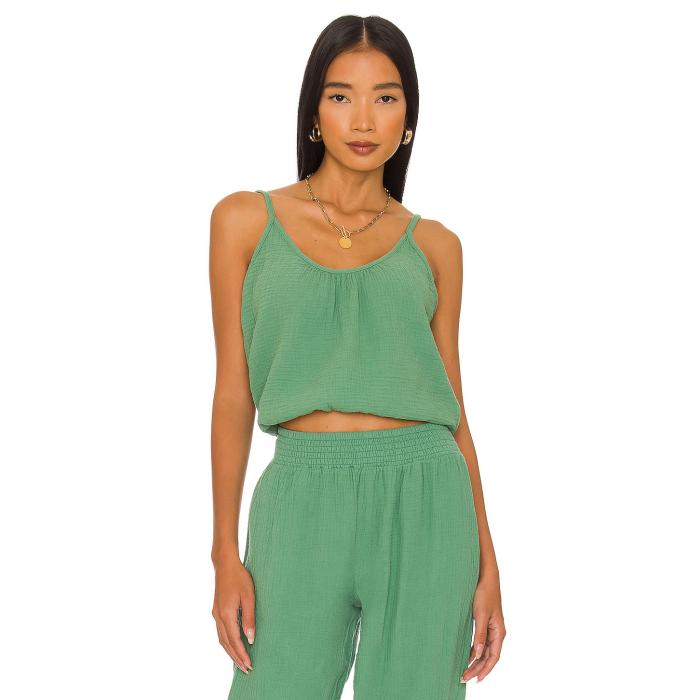 Bobi 【 Beach Gauze Cropped Cami Women Vine 】 レディースファッション トップス キャミソール レディース