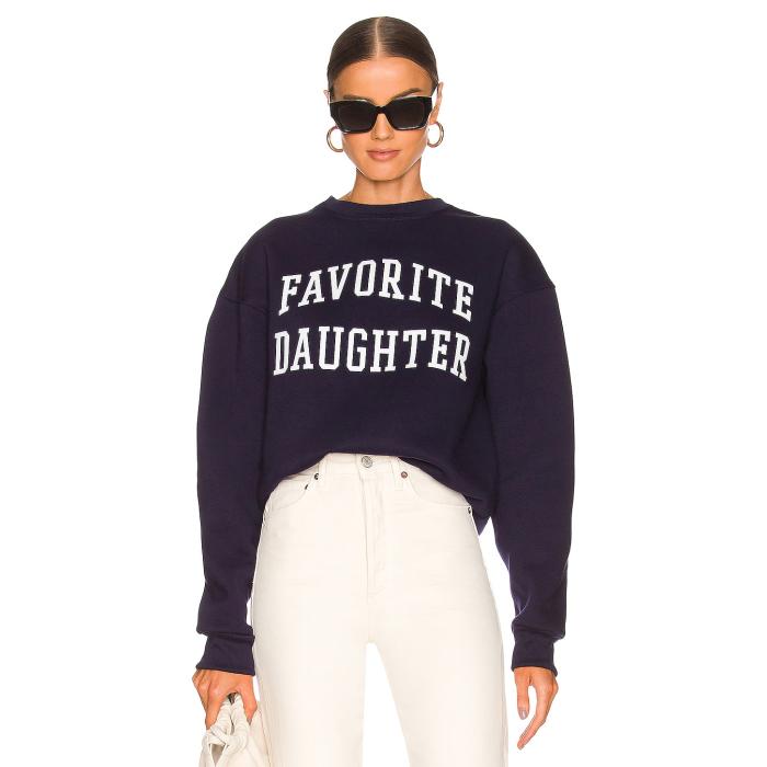 Favorite Daughter 【 The Collegiate Sweatshirt Women Navy 】 汗水 調教師 レディース 紺色 米国海軍