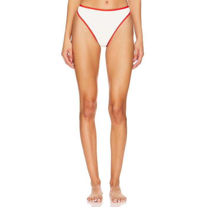 Lspace 【 Nora Bitsy High Waist Bottom Women Cream & Pimento 】 ハイ ズボン ボトムス レディースファッション 水着 レディース クリーム