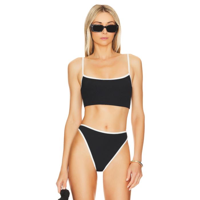 Lspace 【 Adalyn Bikini Top Women Black & Cream 】 レディースファッション 水着 レディース 黒色 ブラック クリーム 20,230円