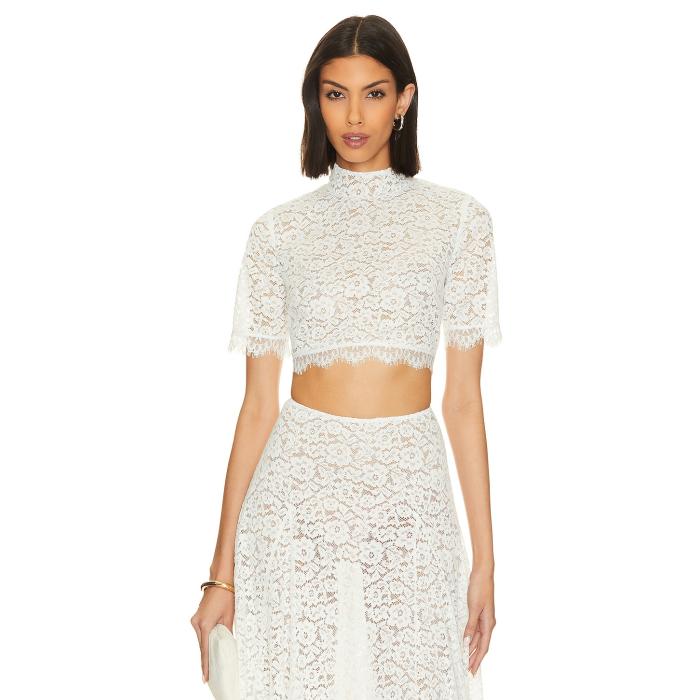 Lovers And Friends 【 Emilia Top Women White Lace 】 レディースファッション トップス ベアトップ チューブトップ レディース 白色 ホワイト