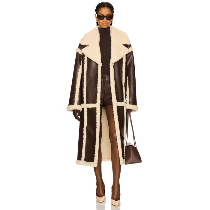 Lovers And Friends 【 Wayne Faux Shearling Coat Women Brown 】 レディース 茶色 ブラウン｜スニケス