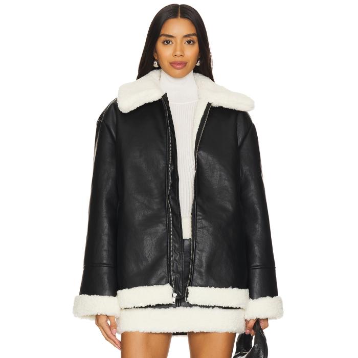 Lovers And Friends 【 Violetta Faux Leather Jacket Women Black 】 レザー Jacket ジャケット レディースファッション コート ジャケット レディース 黒色 ブラック