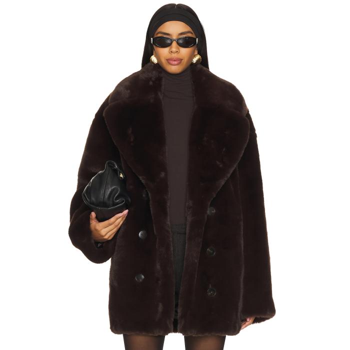 Lovers And Friends 【 Wainscott Faux Fur Jacket Women Brown 】 Jacket ジャケット レディースファッション コート ジャケット レディース 茶色 ブラウン