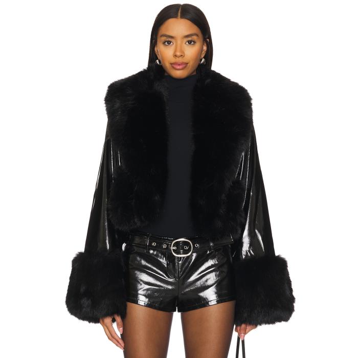 Lovers And Friends 【 Arya Faux Leather Jacket Women Black 】 レザー Jacket ジャケット レディースファッション コート ジャケット レディース 黒色 ブラック