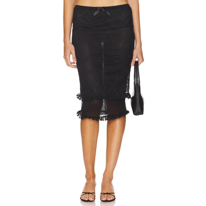 Majorelle 【 Phoebe Midi Skirt Women Black 】 レディースファッション ボトムス スカート レディース 黒色 ブラック