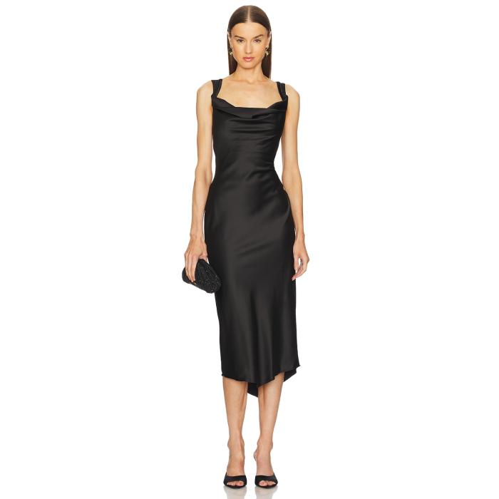 Michael Costello 【 X Revolve Kylen Midi Dress Women Black 】 ドレス レディースファッション ドレス レディース 黒色 ブラック