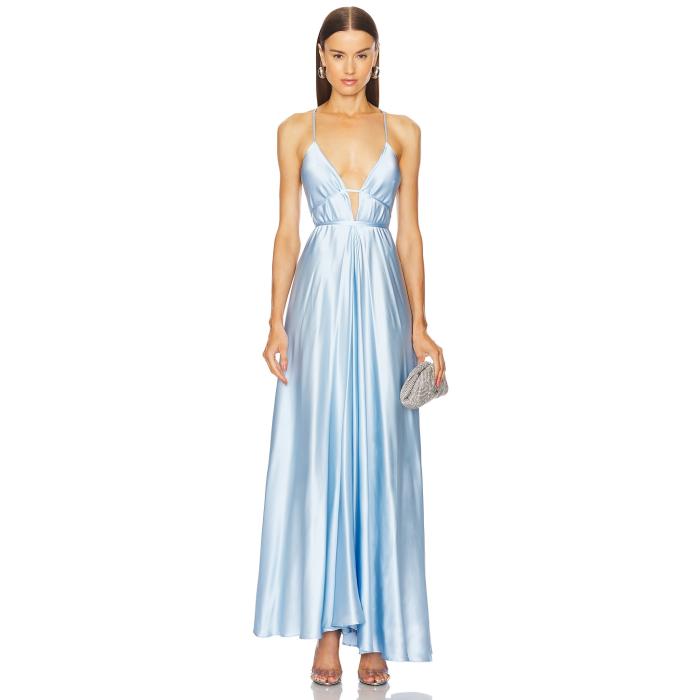 Michael Costello 【 X Revolve Willow Gown Women Baby Blue 】 レディースファッション ドレス レディース 青色 ブルー
