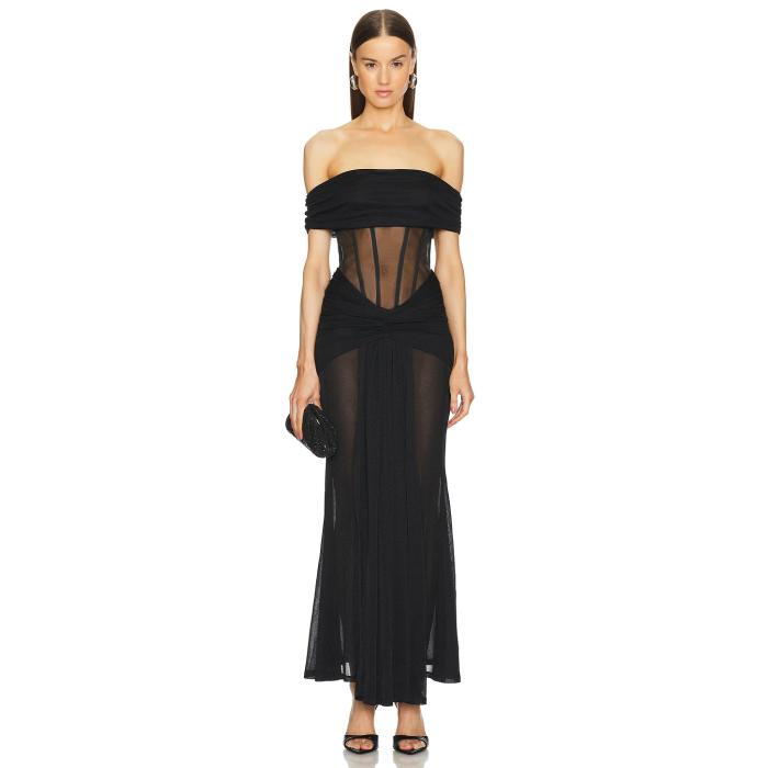 Michael Costello 【 X Revolve Catalina Gown Women Black 】 レディースファッション ドレス レディース 黒色 ブラック