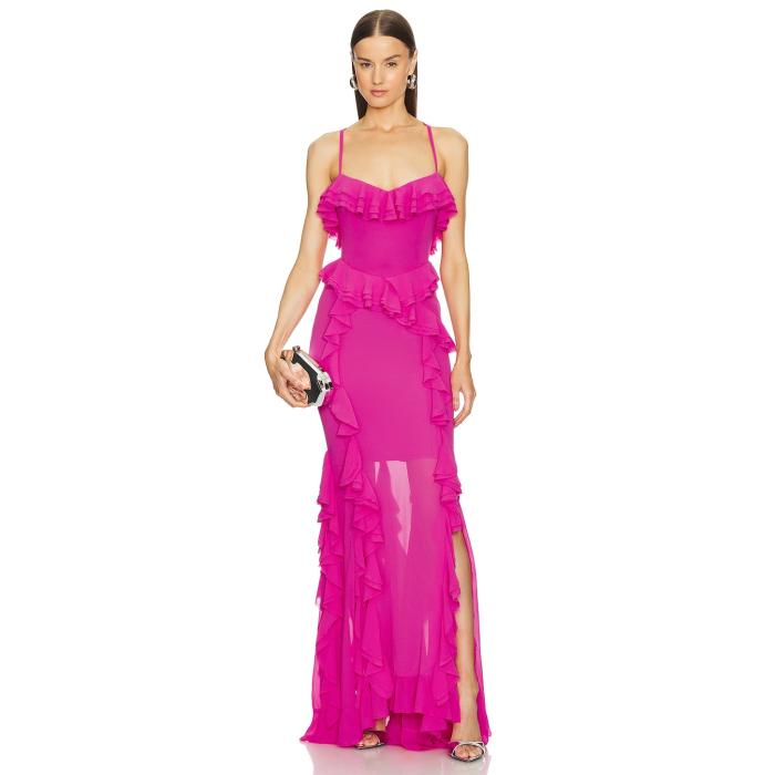 Michael Costello 【 X Revolve Azalea Gown Women Party Pink 】 レディースファッション ドレス レディース pink ピンク