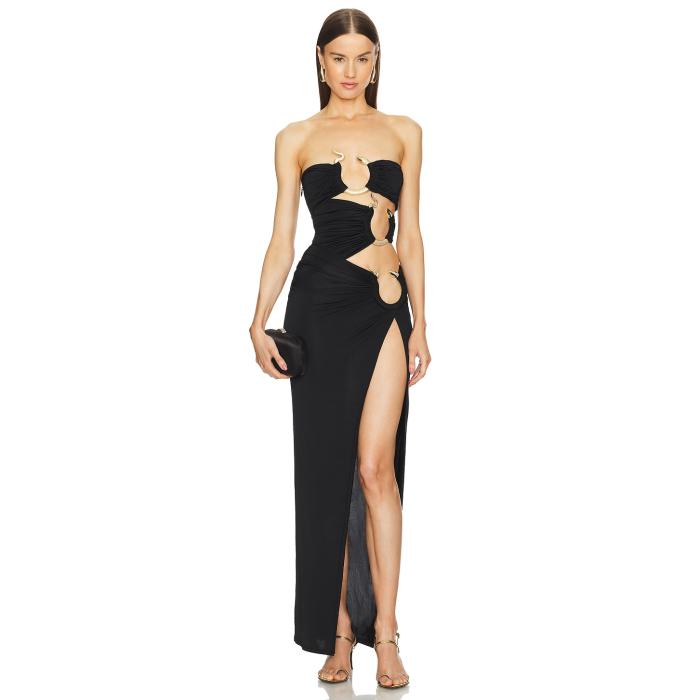 Michael Costello 【 X Revolve Nathaly Maxi Dress Women Black 】 ドレス レディースファッション ドレス レディース 黒色 ブラック
