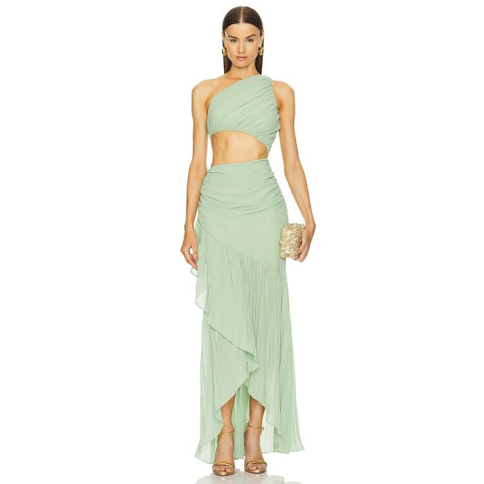 Michael Costello 【 X Revolve Britney Gown Women Pistachio Green 】 レディースファッション ドレス レディース green 緑・グリーン