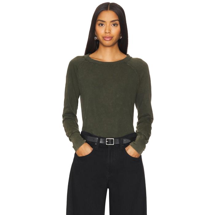 Bobi 【 Long Sleeve Tee Women Troops 】 Sleeve スリーブ Tシャツ レディースファッション トップス Tシャツ カットソー レディース