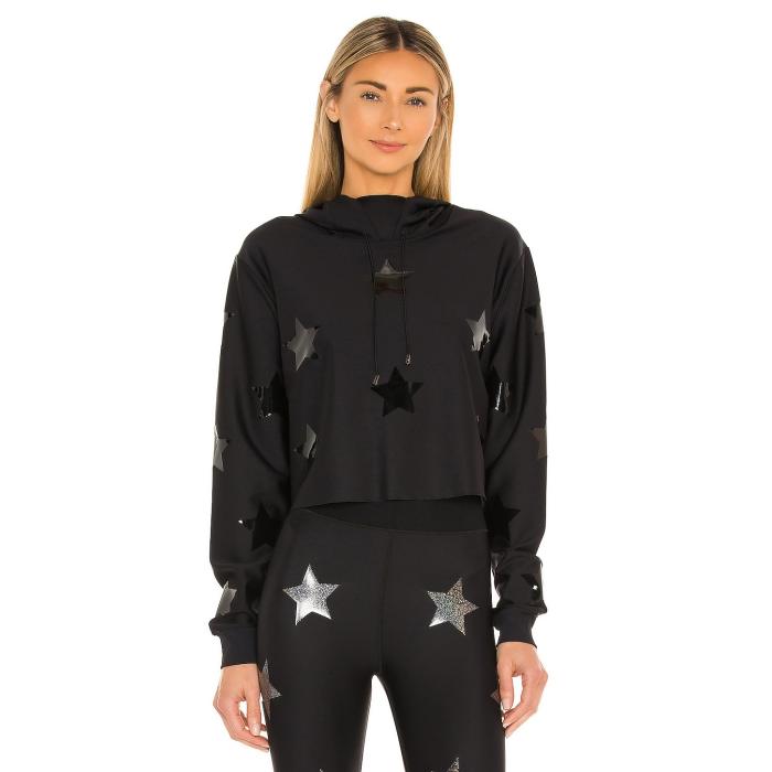 ウルトラコー Ultracor 【 Star Sweatshirt Women Nero Patent 】 スウェット トレーナー レディースファッション トップス スウェット トレーナー レディース パテント