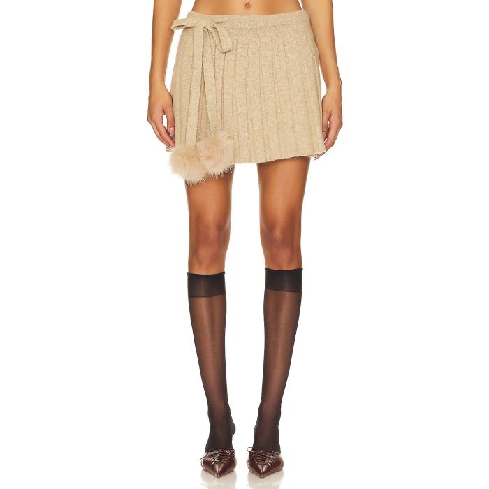 Loba 【 Nili Pleated Wrap Skirt Women Tan 】 wrap ラップ レディースファッション ボトムス スカート レディース