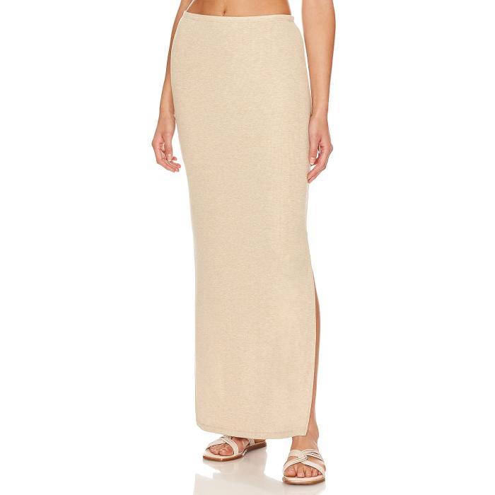 Lna 【 Steph Rib Skirt Women Heather Sand 】 レディース heather ヘザー 砂色・サンド|スニケス