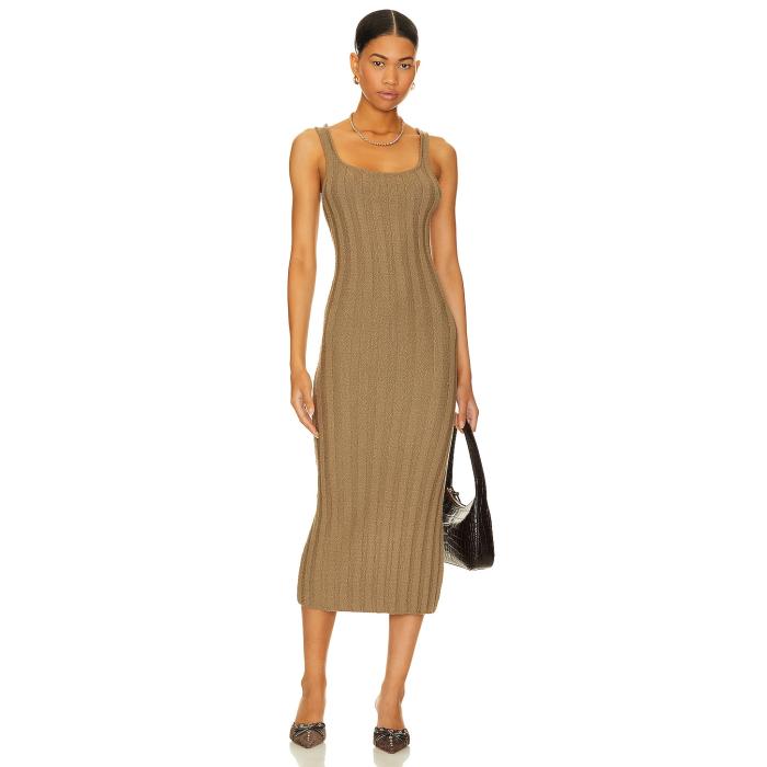 フリーピープル Free People 【 Santos Sweater Midi Dress Women Olive Stone 】 トレーナー ドレス レディースファッション ドレス レディース olive オリーブ