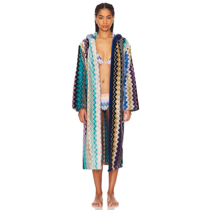 Missoni Home 【 Giacomo Hooded Bathrobe Women 】 フード付 インナー 下着 ナイトウェア メンズ ナイトウェア ルームウェア バスローブ レディース