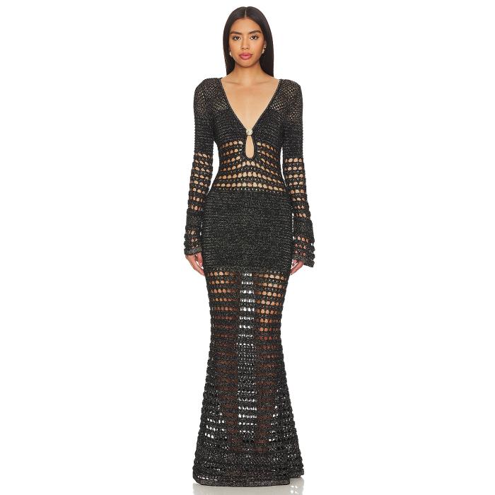 Retrofete 【 Elvana Dress Women Black & Gold 】 ドレス レディースファッション ドレス レディース 黒色 ブラック ゴールド