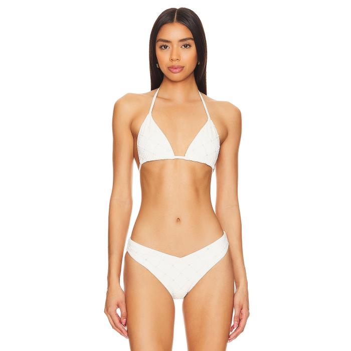 ビーチライオット Beach Riot 【 Winona Bikini Top Women Ivory Pearl 】 レディースファッション 水着 レディース アイボリー パール