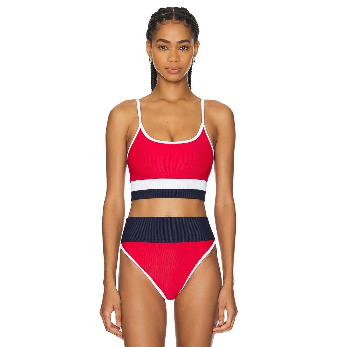 ビーチライオット Beach Riot 【 Eva Top Women Americana Colorblock 】 レディースファッション 水着 レディース