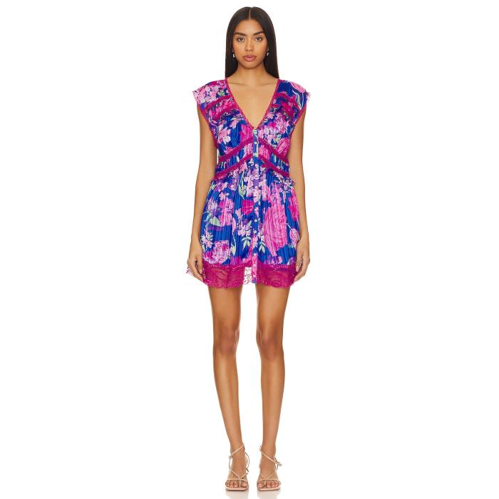 フリーピープル Free People 【 Spring Fling Mini Dress Women Ultra Violet Combo 】 Spring スプリング ドレス レディースファッション ドレス レディース ultra ウルトラ 紫・バイオレット