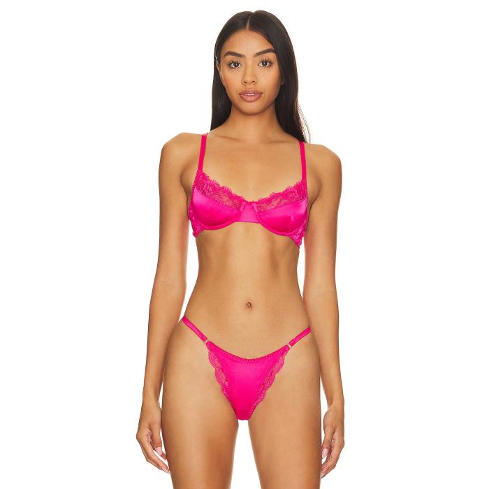 Kat The Label 【 Bowie Underwire Bra Women Hot Pink 】 インナー 下着 ナイトウェア レディース インナー 下着 ランジェリー ブラジャー レディース pink ピンク